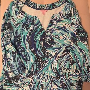 GUC Lilly Pulitzer v-neck tunic size Large